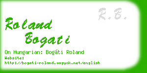 roland bogati business card