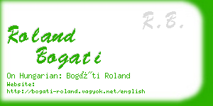 roland bogati business card